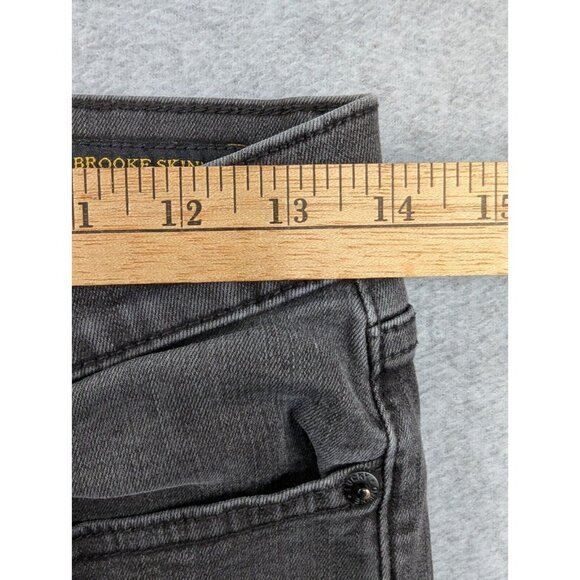 Lucky Brand Jeans Womens Size 8 Black Brooke Skinny Destressed Tapered - Picture 5 of 16